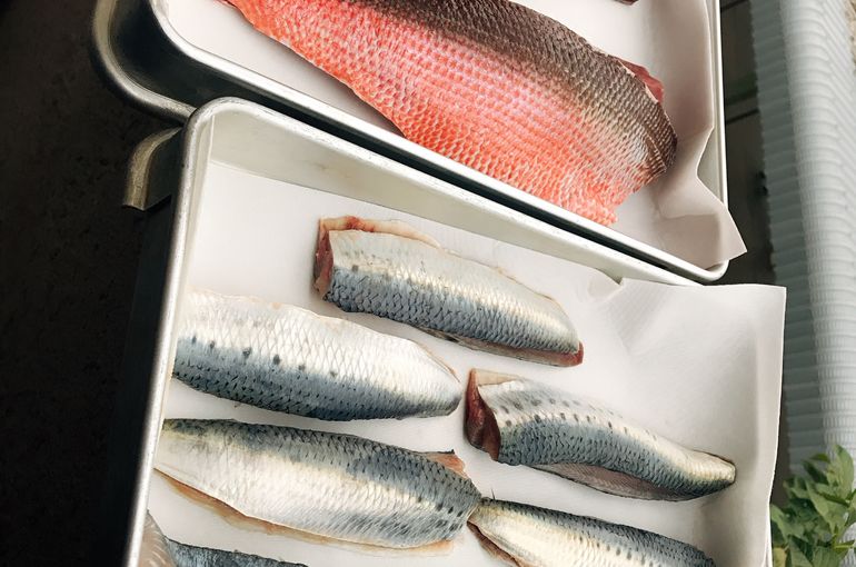 捌いたお魚